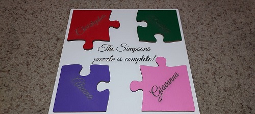 Family custom puzzle keepsake